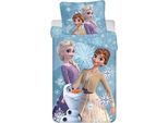 Frozen - Fiocco Di Neve - Set Di Biancheria Da Letto, Cotone AG3743 (Letto Singolo) (Multicolore)