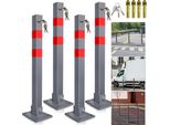 Bettizia Barriera 4X Per Parcheggio Pieghevole 66Cm Bloccabile In Acciaio Inox