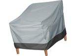 Patio Sedia Copertura Oxford Panno Resistente All'acqua Rivestimento D'argento Copertura Mobili Da Esterno Per Casa Prato Patio Giardino Grigio Nero 190T