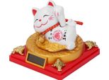 Sdraiato Che Saluta La Fortuna Gatto Alimentato Solare Ricchezza Welcoming Lucky Cat Decorazione Per Casa Auto Cruscotto Ornamento Regalo Di Inaugurazione S