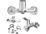 Miscelatore A Parete Granitan | Vito - Cromo - Miscelatore Per Bagno Di Alta Qualità - Design Ergonomico - Durevole Nel Tempo
