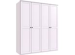 Armadio Chalet Armadio Da Camera 180X58X210Cm Bianco 4 Ante (18777)