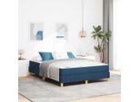 Maison Exclusive - Letto Boxspring Con Materasso Blu 160 X 200 Cm Tessuto