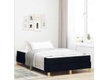 Maison Exclusive - Letto Boxspring Con Materasso Nero 120 X 200 Cm Tessuto