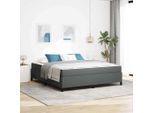 Maison Exclusive - Letto Boxspring Grigio Scuro 180 X 200 Cm Tessuto