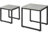 Sobuy Set Di 2 Tavolini, Tavolini, Set Di 2, Tavolino, Set Di Tavolini, Grigio