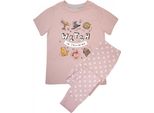 Harry Potter - Pigiama "Strega In Addestramento"" Con Pantaloni Lunghi Per Bambine - Training A Maniche Corte BI54169 (104) (Rosa Baby)"