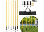 Bettizia 6X Pali Da Slalom Calcio 1,8 M Pali Da Salto Agilità Agility Training Set Giallo