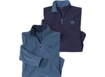 Atlas For Men - Maglia Da Uomo (Confezione Da 2) AF2517 (Xxl) (Blu/Blu Marino)