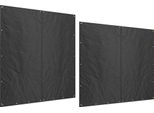 Fortuna Lai Set Di 2 Coperture Per Scaffale Porta Legna Da Ardere, 174 Cm, Impermeabile 600D Oxford, Protezione Uv, Copertura Per Scaffale Porta Legna Da Ardere, Per Scaffale Porta Legna Da Ardere 176B X 163/175H Cm, Nero