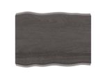 Syfax™ Piano Tavolo Marrone Scuro 80X60X(2-6)Cm In Rovere Non Trattato