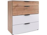 Cassettiera Level 81X41X84Cm Bianco/Rovere Plank (18810)