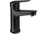 Rubinetto Lavabo Nero Opaco In Ottone Design Moderno | Bormio