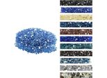 Vetro Da Fuoco 4,5 Kg - Rocce Di Vetro 6,35 Mm - Vetro Da Caminetto - Pietre Di Vetro Decorative Blu Cobalto Per La Decorazione