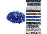 Rocce Di Vetro Da 9 Kg - Vetro Da Fuoco Da 12,7 Mm - Pietre Di Vetro Decorative - Perle Di Fuoco In Blu Cobalto Per Il Camino E La Decorazione Della Casa