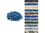 Vetro Da Ardere 4,5 Kg - Rocce Di Vetro Da 12,7 Mm - Decorazione In Vetro Per Caminetto - Pietre Di Vetro In Blu Pacifico