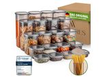 Contenitori Per Alimenti Con Coperchio Ermetico Viware, Set Da 20 Contenitori Per Alimenti Senza Bpa, Contenitori Per Cereali E Farina Da Cucina, Pratici Organizer Da Cucina, Contenitori Per Conservare Gli Alimenti Freschi