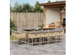 Stabli MöBel Set Di Mobili Da Giardino Set Di Mobili Da Balcone Set Da Pranzo Da Giardino 13 Pezzi Con Cuscini Beige Mix Poly Rattan - Set Di Mobili Da Giardino CC8779832 5Parcel