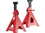 Set Di 2 Cavalletti Di Sostegno Wiltec, Cavalletto Di Sostegno Fino A 12 Tonnellate, Cavalletti Regolabili In Altezza Da 49 A 75 Cm, Cavalletto Di Lavoro Con Bullone Di Sicurezza, Cavalletto Per Auto In Gomma Antiscivolo