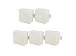 5X Scatola Di Derivazione Flessibile Da Superficie 100X100X41Mm IP54 12 Ingressi A Innesto Con Aperture A Bussola Bianco V7 EDO777917 Edo Technic
