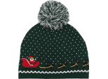 Fraas Beanie Berretto Knitted Hat In Christmas Look Multicolor Verde Scuro