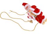 Babbo Natale Elettrico Arrampicato Su Un Filo Di Perline, Figura Mobile, Decorazione Natalizia Appesa, Giocattolo