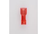 Prese Piatte, Spina 4,8 X 0,8 Mm Completamente Isolata, Con Isolamento A Crimpare Sezione 0,5 Mm² - 1,5 Mm² Rosso, Trasparente