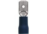 Connettore A Forcella, Spina 6,3 X 0,8 Mm Isolata, Con Crimpatura Dell'isolamento, Senza Linguetta Di Bloccaggio Sezione 1,5 Mm² - 2,5 Mm² Blu -