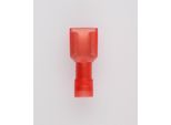 Prese Piatte, Spina 6,3 X 0,8 Mm Completamente Isolata, Con Isolamento A Crimpare Sezione 0,5 Mm² - 1,5 Mm² Rosso, Trasparente