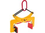 Sollevatore Per Pietre E Lastre – Morsetto Manuale E Sospeso – Apertura 8–30 Cm – Capacità Di Carico 200 Kg – Acciaio Al Manganese Q355 Con Gomma – Lunghezza Impugnatura 45,5 Cm – Giallo