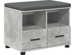 Syfax™ Panca Per Ingresso Con Cuscino Grigio Cemento 60 X 38 X 46 Cm