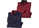 Atlas For Men - Maglia Da Uomo (Confezione Da 2) AF2211 (Xl) (Blu Navy/Bordeaux)