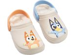 Bluey - Zoccoli Da Disegno Per Bambini, Foderati Di Pelliccia NS9514 (25 Eu) (Multicolore)