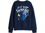 Alla Ricerca Di Nemo - Felpa "Just Keep Swimming"" Per Bambini TV29390 (152-158) (Marine)"