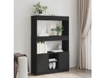 Maison Exclusive - Credenza Nera 92X33X140 Cm In Legno Multistrato