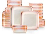 Set Da Portata Santivo - 24 Pezzi - 8 Persone - Piatti Da Pranzo, Piatti Fondi E Piatti Da Colazione - Arancione - Ceramica