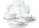 Servizio Da Tavola Royal - 24 Pezzi - Ceramica - Piatti Da Colazione - 6 Persone - Bianco