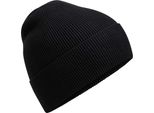 Beechfield - Berretto Da Uomo/Donna Unisex, Cotone Organico, Maglia Fine BC6967 (Taglia Unica) (Nero)