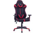 Happyment Gaming Chair Diva - Tessuto - Con Schienale E Braccioli - Altezza Regolabile - Ergonomica - Rosso/Nero