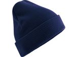 Beechfield - Berretto "Original"" Per Uomo/Donna Unisex, Con Polsini, Cotone Organico BC6906 (Taglia Unica) (Blu Navy)"