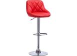 Sgabello Bolt Edge - Velluto Rosso - Ergonomico - Altezza Regolabile - Schienale - 1 Pezzo