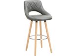 Sgabello Bolt Edge - Industriale - Grigio - Similcuoio - Con Schienale - 1 Pezzo