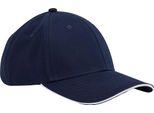 Beechfield - Cappello Da Baseball "Earthaware"", Cotone Organico BC6897 (Taglia Unica) (Blu Scuro/Bianco)"