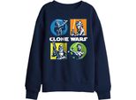 Star Wars - Felpa "Guerre Dei Cloni"" Per Bambini TV29802 (116) (Marina)"