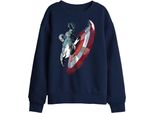 Captain America - Felpa Per Bambini TV29840 (152-158) (Marine)