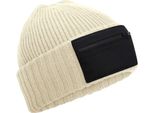 Beechfield - Berretto Da Uomo/Donna Unisex, Con Cerniera BC6978 (Taglia Unica) (Sabbia/Nero)