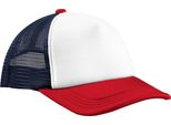 Beechfield - Cappello Trucker Per Uomo/Donna Unisex, 5 Segmenti BC6962 (Taglia Unica) (Navy/Rosso)