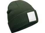 Beechfield - Berretto Da Uomo/Donna Unisex, Applicazione BC6907 (Taglia Unica) (Verde Oliva/Bianco)