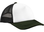 Beechfield - Cappello Trucker Per Uomo/Donna Unisex, 5 Segmenti BC6962 (Taglia Unica) (Nero/Oliva Scuro)
