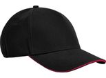 Beechfield - Cappello Da Baseball "Earthaware Classic"", Cotone Organico BC6902 (Taglia Unica) (Nero/Rosso)"